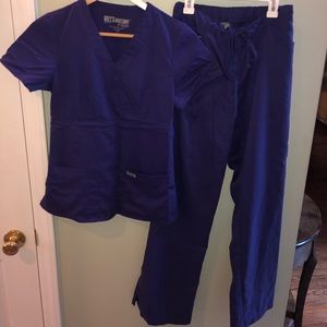 Grey’s Anatomy Purple Scrub top and bottom